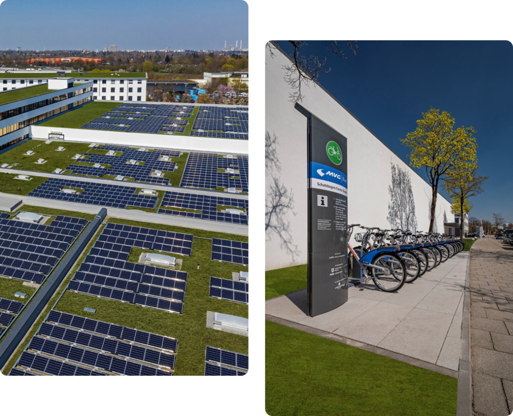 Solaranlagen und Fahrradverleih